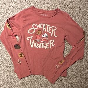 Peanuts Sweater Weather Long Sleeve Graphic Tee